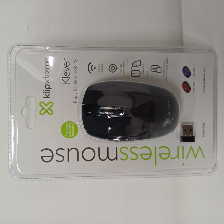 Mouse wireless Klip Xtreme Klever negro