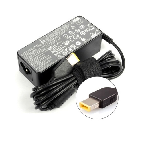 Cargador lenovo 65W Punta Cuadrada