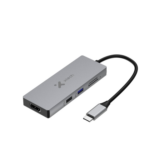 Hub 5 puertos USB-C Xtech XTC-564