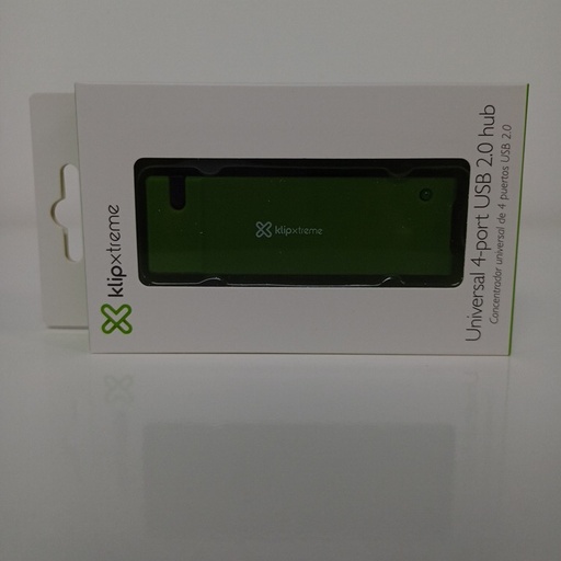 Usb 2.0 hub 4-puertos Klip Xtreme verde