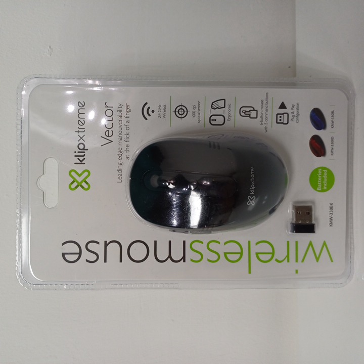 Mouse wireless Klip Xtreme vector negro